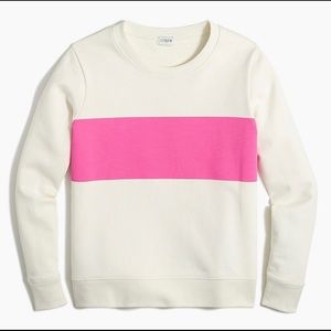 J. CREW - PINK STRIPE SWEATSHIRT - NWOT
